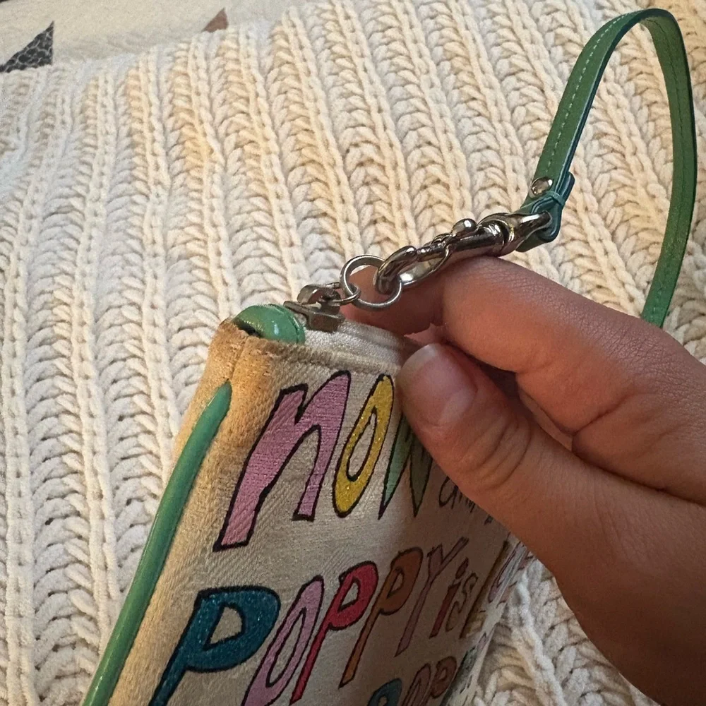 Coach Poppy Multi-colored Canvas Wristlet - Picture 4 of 7